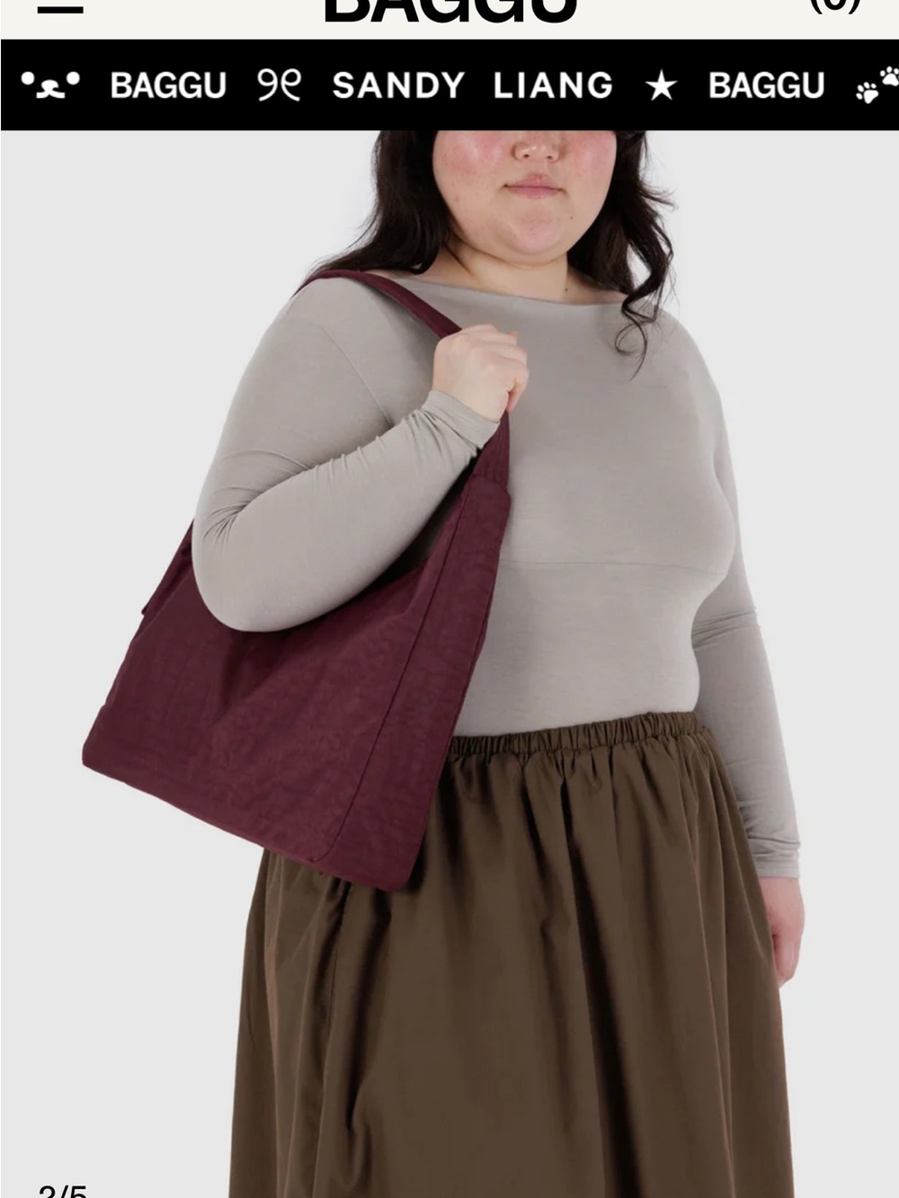 BAGGU Maroon Shoulder Bag